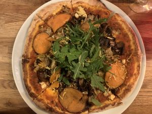 “Trust the chef” pizza at Plads'n in Copenhagen