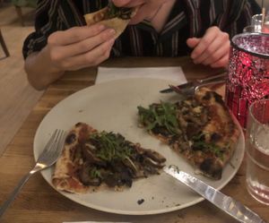 Happy with his pizza #Veganuary at Plads'n in Copenhagen
