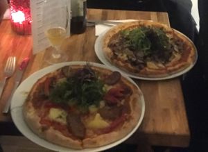 Nice tasting pizzas  at Plads'n in Copenhagen