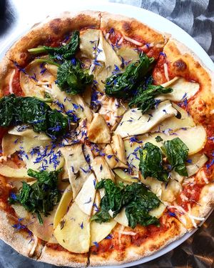 The emperor pizza  at Plads'n in Copenhagen