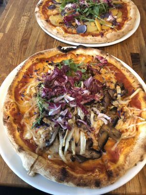Two perfect pizzas! at Plads'n in Copenhagen