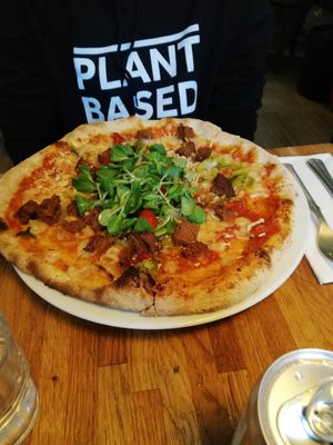 The umami (seitan, dried tomatoes, grilled leaks) at Plads'n in Copenhagen