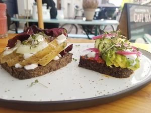 "Smørrebrød" at Cafe Blå in Copenhagen