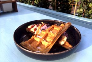 vaffel at Cafe Blå in Copenhagen