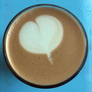 Latte at Cafe Blå in Copenhagen