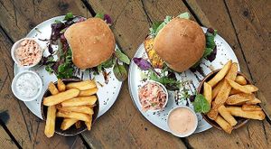 Vegan Burgers at Cafe Blå in Copenhagen