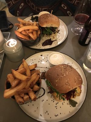 Portobello & Tofu Burger at Cafe Blå in Copenhagen