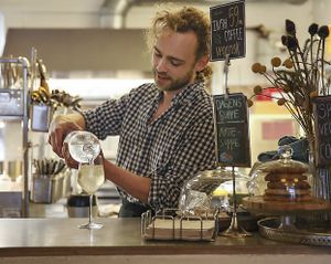 Staff at Cafe Blå in Copenhagen