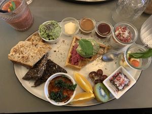 Brunch plate at Cafe Blå in Copenhagen