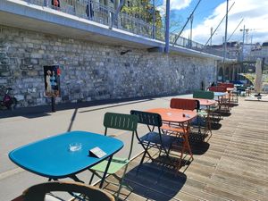 Terrace at Blackbird Downtown Diner in Lausanne