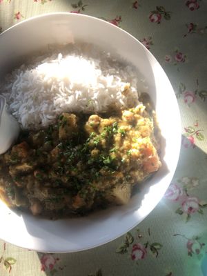 Vegan ish curry at Blackbird Downtown Diner in Lausanne