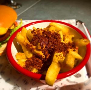 Hand cut dirty fries yum at Fat Hippo in Newcastle Upon Tyne