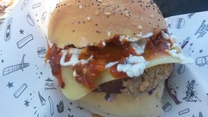 VFC burger at Fat Hippo in Newcastle Upon Tyne