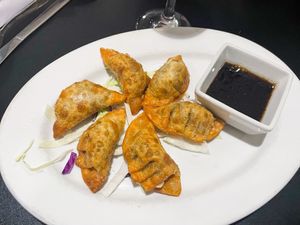 Shiitake potstickers   at Spicy Tuna Sushi in Holland