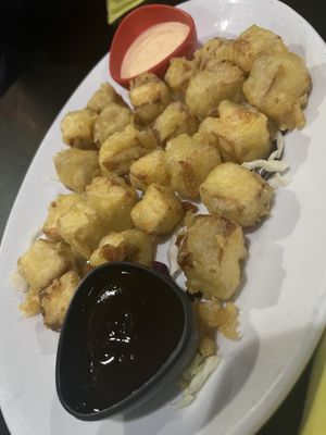 Tempera tofu sweet and spicy sauce  at Spicy Tuna Sushi in Holland