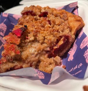 strawberry rhubarb pie   at Pop Pie Co. in San Diego