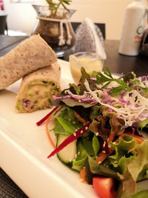 Vegan wraps at Kru Cozinha Saudável in Maputo