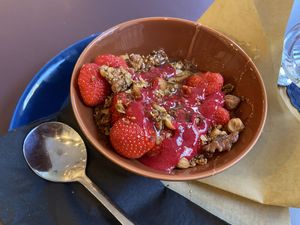 ‘Griesmeelpudding’: nice but quite sweet  at Rabarber in Utrecht