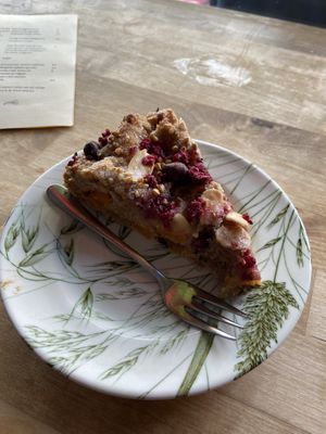 Apricot nut pie: tasty and nutty. A big improvement compared to the previous version!  at Rabarber in Utrecht