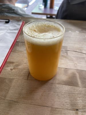 Fresh orange juice: tasty and lukewarm  at Rabarber in Utrecht
