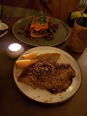 Flensjes met peer. Jumm!!! at Rabarber in Utrecht