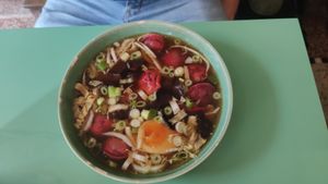 Vegetarische Dumpling-Suppe at Boon in Ghent