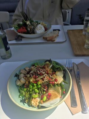 The one vegan salad, and my date had the burrata salad  at Boon in Ghent
