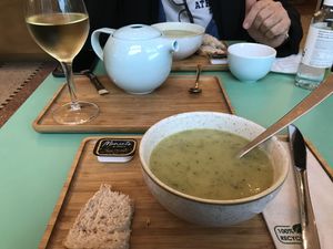 Courgette soep at Boon in Ghent