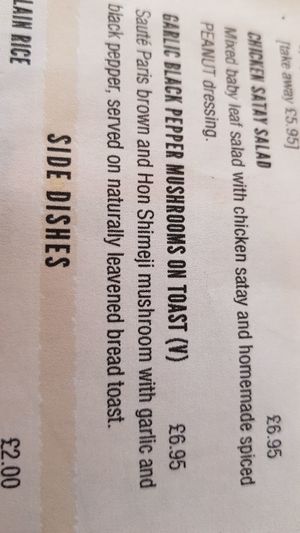 The only vegan option at The Robin Craft Cafe in South West London