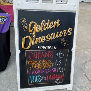 Sign at Golden Dinosaurs in Gulfport