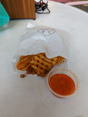 Waffle Fries at Golden Dinosaurs in Gulfport