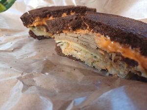 Pastrami Reuben at Golden Dinosaurs in Gulfport