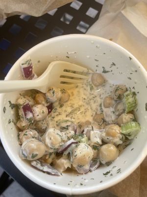 Chickpea salad  at Golden Dinosaurs in Gulfport