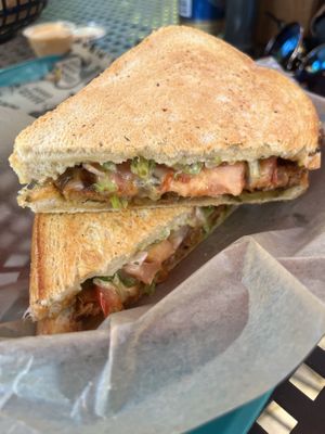 Buffalo tempeh sando   at Golden Dinosaurs in Gulfport