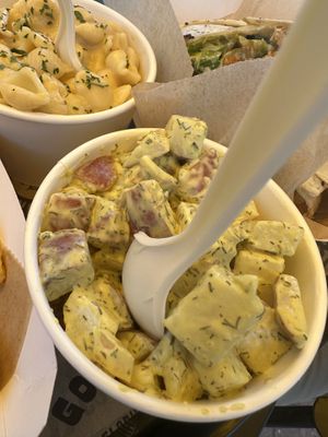 Potato salad and Mac n cheesee  at Golden Dinosaurs in Gulfport