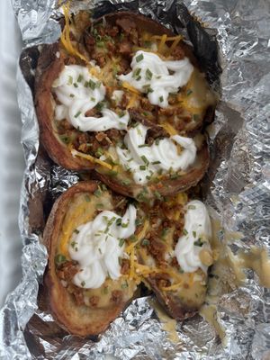 Potato skins  at Golden Dinosaurs in Gulfport