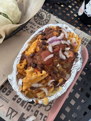 loaded fries   at Golden Dinosaurs in Gulfport