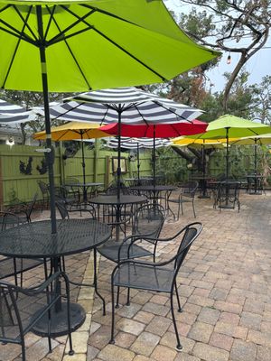 outside seating   at Golden Dinosaurs in Gulfport