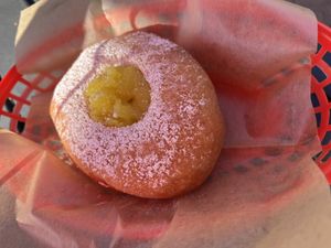 Lemon curd donut #Veganuary at Golden Dinosaurs in Gulfport