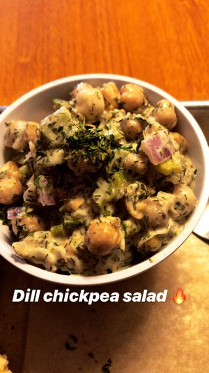 Dill chickpea salad  at Golden Dinosaurs in Gulfport