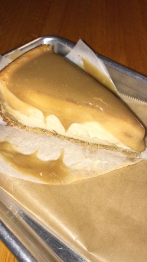 Banana Caramel  cheesecake  at Golden Dinosaurs in Gulfport