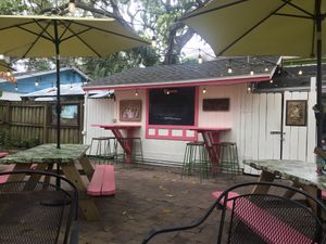 Outdoor patio  at Golden Dinosaurs in Gulfport