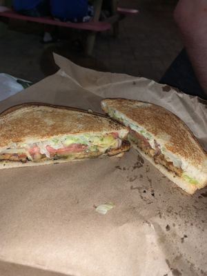 Buffalo tempeh at Golden Dinosaurs in Gulfport