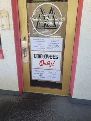 Door at Golden Dinosaurs in Gulfport
