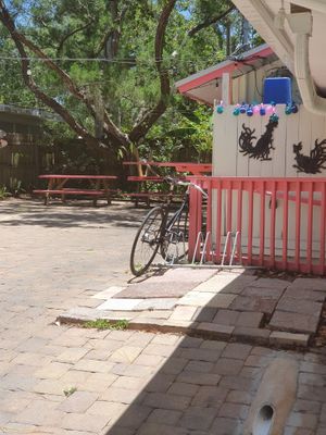 Closed patio at Golden Dinosaurs in Gulfport