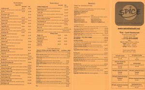 menu 1 at Spice Thai in Port St Lucie