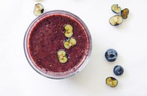Blueberry smoothie at Zdravo Vegan Store in Sarajevo