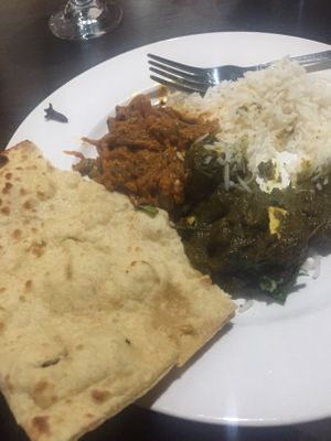 An order of naan is enough for two; the only vegan one is the first one listed on the menu. at The Masala Twist in Oxnard