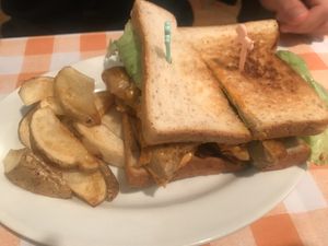 Cajun seitan sandwich at News Cafe in Tokyo