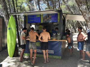 BioMania Street Food at the Zlatni Rat beach at BioMania Street Food in Bol